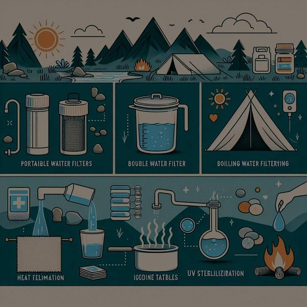 Quelles sont les méthodes de filtration de l'eau en camping pour des zones à l'eau douteuse?